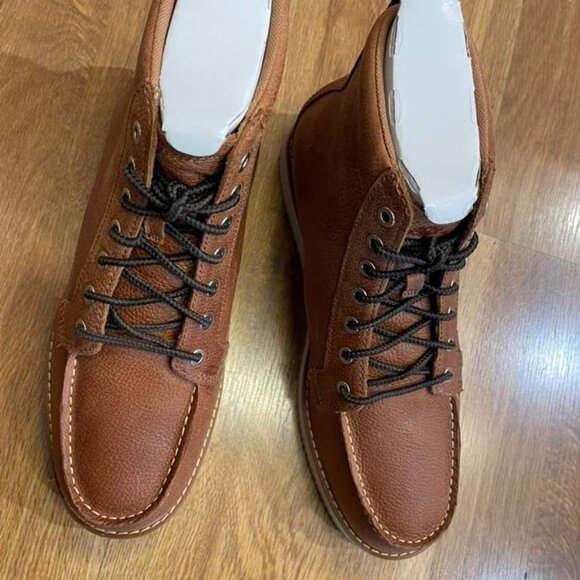 TIMBERLAND MENS REDWOOD EDGE MID LACE CHUKKA BOOT MD BROWN FULL GRAIN A6CUT-EM4 - Picture 3 of 6